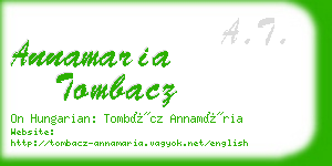 annamaria tombacz business card